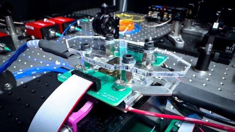 Opstelling fotonische quantumprocessor